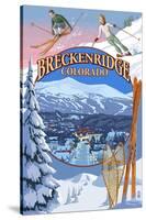 Breckenridge, Colorado Montage-Lantern Press-Stretched Canvas