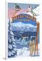 Breckenridge, Colorado Montage-Lantern Press-Framed Art Print