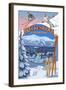 Breckenridge, Colorado Montage-Lantern Press-Framed Art Print