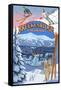 Breckenridge, Colorado Montage-Lantern Press-Framed Stretched Canvas