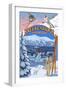 Breckenridge, Colorado Montage-Lantern Press-Framed Art Print