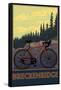 Breckenridge, Colorado - Mountain Bike-Lantern Press-Framed Stretched Canvas