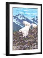 Breckenridge, Colorado, Mountain Goat Family-Lantern Press-Framed Art Print