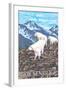 Breckenridge, Colorado, Mountain Goat Family-Lantern Press-Framed Art Print