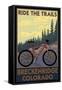 Breckenridge, Colorado - Ride the Trails-Lantern Press-Framed Stretched Canvas