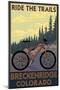 Breckenridge, Colorado - Ride the Trails-Lantern Press-Mounted Art Print