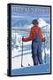 Breckenridge, Colorado, Skier Admiring View-Lantern Press-Stretched Canvas