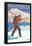 Breckenridge, Colorado, Skier Carrying Skis-null-Framed Poster