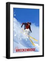 Breckenridge, Colorado - Skier-Lantern Press-Framed Art Print