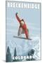 Breckenridge, Colorado - Snowboarder Jumping-Lantern Press-Mounted Art Print