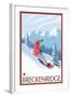 Breckenridge, Colorado, Snowboarder Scene-Lantern Press-Framed Art Print