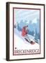 Breckenridge, Colorado, Snowboarder Scene-Lantern Press-Framed Art Print