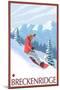 Breckenridge, Colorado, Snowboarder Scene-Lantern Press-Mounted Art Print