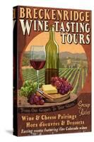 Breckenridge, Colorado - Wine Tasting Vintage Sign-Lantern Press-Stretched Canvas