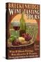 Breckenridge, Colorado - Wine Tasting Vintage Sign-Lantern Press-Stretched Canvas