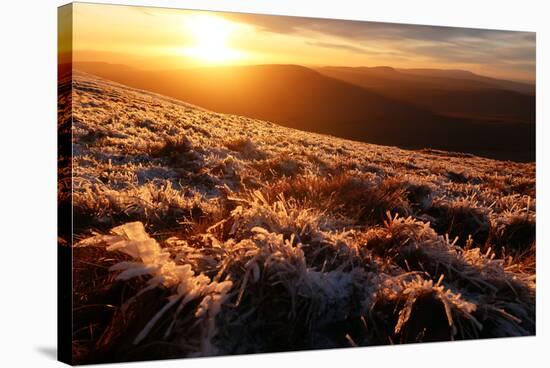 Brecon Beacons in winter, Brecon Beacons National Park, South Wales, United Kingdom, Europe-David Pickford-Stretched Canvas