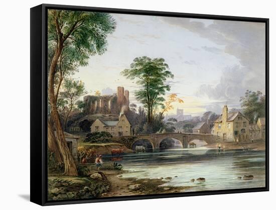 Brecon Castle-John Varley-Framed Stretched Canvas