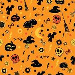 Halloween Seamless Pattern.-Breev Sergey-Mounted Art Print