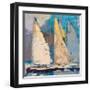 Breeze, Sail and Sky-Beth A^ Forst-Framed Art Print