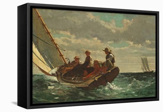 Breezing Up (A Fair Wind) 1873-76-Winslow Homer-Framed Stretched Canvas