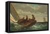 Breezing Up (A Fair Wind) 1873-76-Winslow Homer-Framed Stretched Canvas