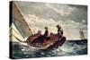 Breezing Up (A Fair Wind), 1876-Winslow Homer-Stretched Canvas