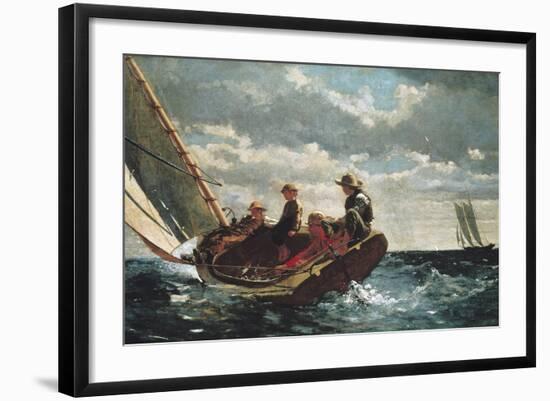 Breezing Up (A Fair Wind)-Winslow Homer-Framed Art Print