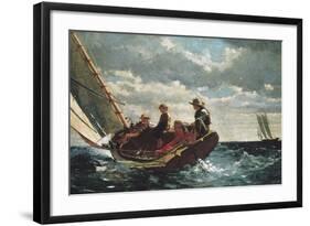 Breezing Up (A Fair Wind)-Winslow Homer-Framed Art Print