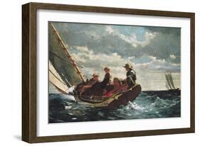 Breezing Up (A Fair Wind)-Winslow Homer-Framed Art Print