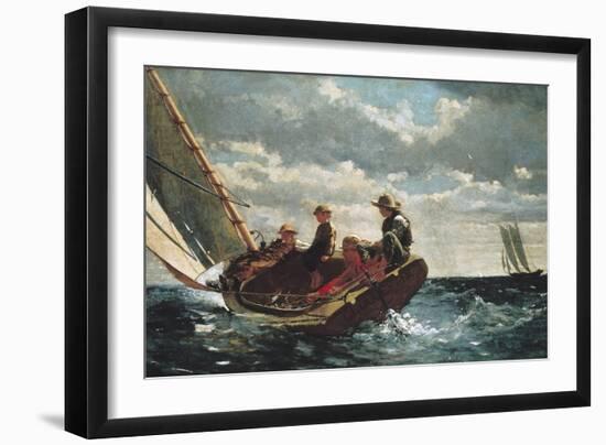 Breezing Up (A Fair Wind)-Winslow Homer-Framed Art Print