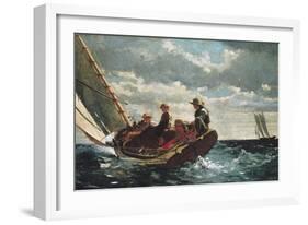 Breezing Up (A Fair Wind)-Winslow Homer-Framed Art Print