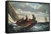 Breezing Up (A Fair Wind)-Winslow Homer-Framed Stretched Canvas