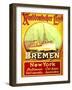 Bremen', Poster Advertising the North German Lloyd Line, 1903-null-Framed Giclee Print