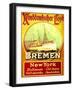 Bremen', Poster Advertising the North German Lloyd Line, 1903-null-Framed Giclee Print