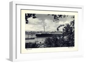 Bremen Vegesack, Dampfer Auf Der Weser-null-Framed Giclee Print