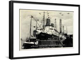 Bremerhaven, Norddeutscher Lloyd, Dampfer Europa-null-Framed Giclee Print