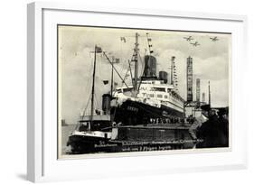 Bremerhaven, Norddeutscher Lloyd, Dampfer Europa-null-Framed Giclee Print