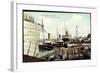 Bremerhaven, Norddeutscher Lloyd, Hafenbetrieb, Schiffe-null-Framed Giclee Print