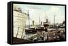 Bremerhaven, Norddeutscher Lloyd, Hafenbetrieb, Schiffe-null-Framed Stretched Canvas