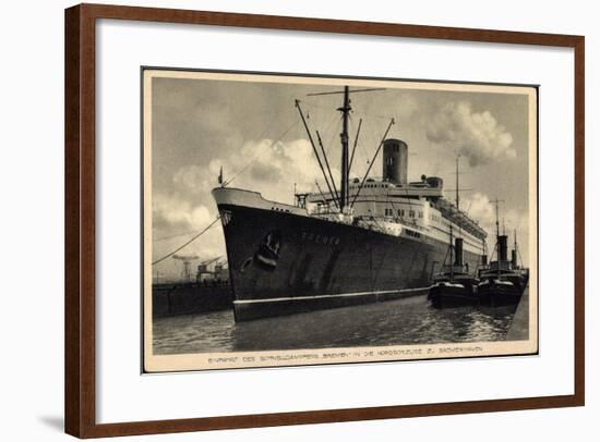 Bremerhaven, Nordschleuse, Dampfer Bremen, Nd. Lloyd-null-Framed Giclee Print