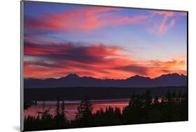 Bremerton, Washington State, USA. Fiery sunset.-Jolly Sienda-Mounted Photographic Print