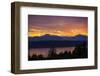 Bremerton, Washington State, USA. Olympic Mountains, Puget Sound, Kitsap Peninsula sunset-Jolly Sienda-Framed Photographic Print