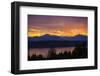 Bremerton, Washington State, USA. Olympic Mountains, Puget Sound, Kitsap Peninsula sunset-Jolly Sienda-Framed Photographic Print