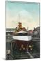 Bremerton, Washington, View of US Battleship Oregon in Dry Dock, Navy Shipyard-Lantern Press-Mounted Art Print