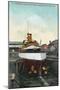 Bremerton, Washington, View of US Battleship Oregon in Dry Dock, Navy Shipyard-Lantern Press-Mounted Art Print