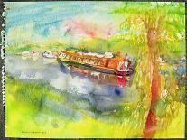 Narrow Boat on the River Lea-Brenda Brin Booker-Giclee Print