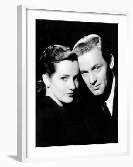 Brenda Marshall and Her Husband William Holden-null-Framed Photo