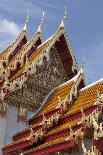 Thailand, Bangkok. Repeating roof design of Wat Benchamabophit.-Brenda Tharp-Photographic Print