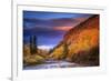 Brennen Fitzgerald Fishes in the Eagle River Near Wolcott Colorado at Sunset-Jay Goodrich-Framed Photographic Print