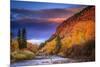 Brennen Fitzgerald Fishes in the Eagle River Near Wolcott Colorado at Sunset-Jay Goodrich-Mounted Photographic Print